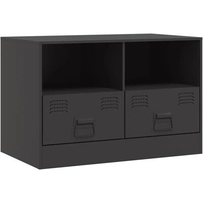 vidaXL Schwarzer Stahl-TV-Schrank - 67x39x44 cm - Unterstützt bis 76 cm TV vidaXL Schwarzer Stahl-TV-Schrank - 67x39x44 cm - Unterstützt bis 76 cm TV