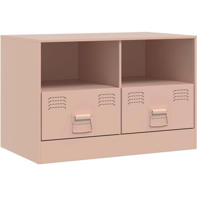 vidaXL Pinkes Stahl-TV-Schrank - TV-Bank für 51-76cm TV vidaXL Pinkes Stahl-TV-Schrank - TV-Bank für 51-76cm TV