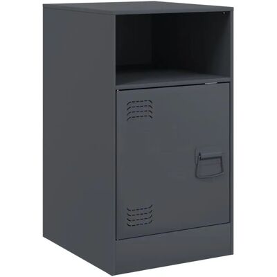 vidaXL Nachttisch - Stahl - Anthrazit 34,5x39x62 cm vidaXL Nachttisch - Stahl - Anthrazit 34,5x39x62 cm
