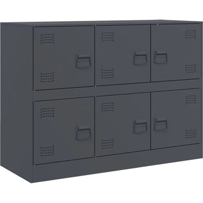 vidaXL 841795 Anthracite Steel Sideboard - Living Room Storage vidaXL 841795 Anthracite Steel Sideboard - Living Room Storage