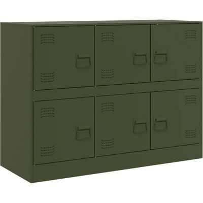 vidaXL 860510 Olivgrüner Stahl-Sideboard - Wohnzimmer Aufbewahrung vidaXL 860510 Olivgrüner Stahl-Sideboard - Wohnzimmer Aufbewahrung