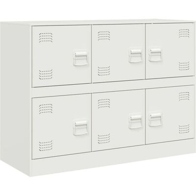 Bahut en acier blanc vidaXL 156400 - Bahut - Publicité Bahut en acier blanc vidaXL 156400 - Bahut - Publicité