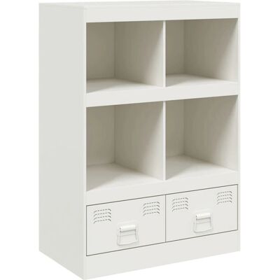 vidaXL Weißes Stahl-Sideboard - Wohnzimmer Aufbewahrungsmöbel vidaXL Weißes Stahl-Sideboard - Wohnzimmer Aufbewahrungsmöbel
