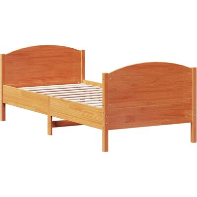 vidaXL 842573 Bed Frame - Massief dennenhout, Bruin, 90x190cm - Bed Frame vidaXL 842573 Bed Frame - Massief dennenhout, Bruin, 90x190cm - Bed Frame