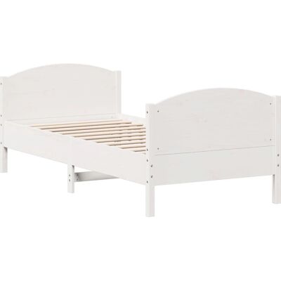 vidaXL Bettgestell Weiß 75x190 cm - Bettgestell vidaXL Bettgestell Weiß 75x190 cm - Bettgestell