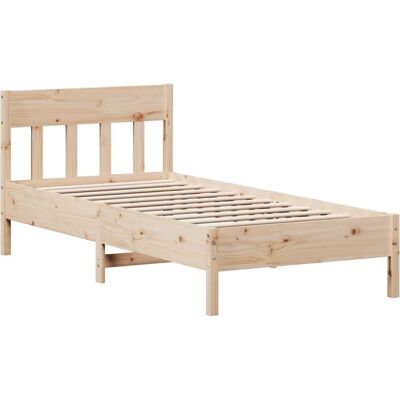vidaXL Bed Frame 150x200 cm King Wax Brown - Bed Frame vidaXL Bed Frame 150x200 cm King Wax Brown - Bed Frame