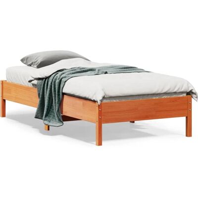 vidaXL Bettgestell - Massives Kiefernholz - 90x190 cm - Einzel - Braun vidaXL Bettgestell - Massives Kiefernholz - 90x190 cm - Einzel - Braun