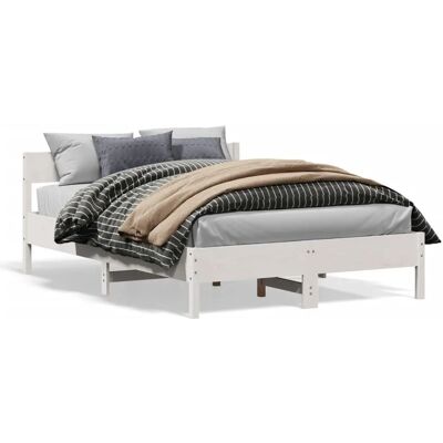 vidaXL Bettgestell mit Kopfteil - 160x200cm - Massiv Kiefernholz vidaXL Bettgestell mit Kopfteil - 160x200cm - Massiv Kiefernholz
