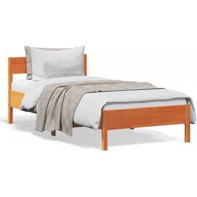 vidaXL 842785 Bettrahmen - Massiv Kiefer - Braun - 75x190 cm - Bett Typ vidaXL 842785 Bettrahmen - Massiv Kiefer - Braun - 75x190 cm - Bett Typ