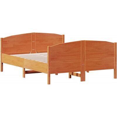 vidaXL Bettgestell - 160x200 cm - Braun - Massiv Holz vidaXL Bettgestell - 160x200 cm - Braun - Massiv Holz