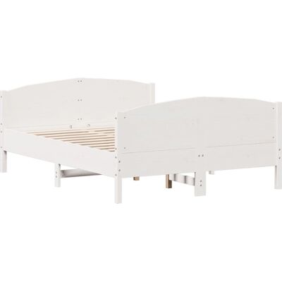 vidaXL 3216183 Bettgestell - Holz, Weiß, 135x190cm - Bett Typ vidaXL 3216183 Bettgestell - Holz, Weiß, 135x190cm - Bett Typ