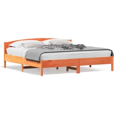 vidaXL Bettgestell mit Kopfteil - Bettgestell - Massiv Kiefer - 180x200 cm vidaXL Bettgestell mit Kopfteil - Bettgestell - Massiv Kiefer - 180x200 cm