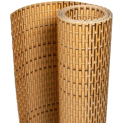 vidaXL Hellbrauner Balkonbildschirm 600x80 cm Sichtschutz Garten Rattan vidaXL Hellbrauner Balkonbildschirm 600x80 cm Sichtschutz Garten Rattan