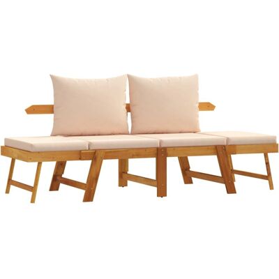 VidaXL Akazienholz Outdoor Bank - 2-in-1 Gartensofa VidaXL Akazienholz Outdoor Bank - 2-in-1 Gartensofa