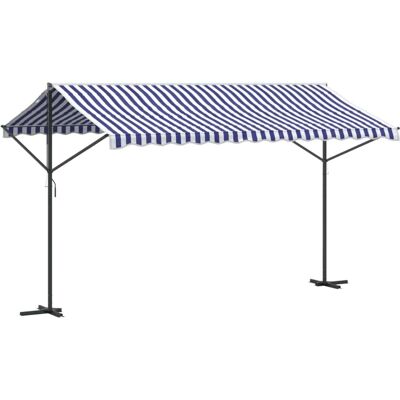 vidaXL Selvstændig Markise Blå og Hvid - 400x300 cm - Markise vidaXL Selvstændig Markise Blå og Hvid - 400x300 cm - Markise