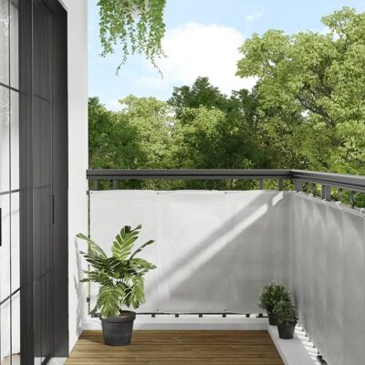 vidaXL Hellgrau 90x300cm Balkon Sichtschutz Zaun vidaXL Hellgrau 90x300cm Balkon Sichtschutz Zaun