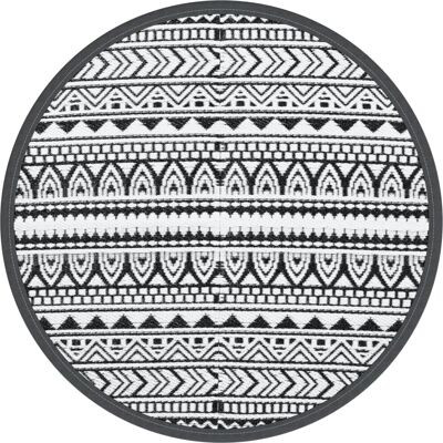 vidaXL Outdoor Carpet Black White 160cm - Outdoor Carpet vidaXL Outdoor Carpet Black White 160cm - Outdoor Carpet