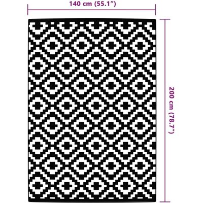 vidaXL Outdoor-Teppich Arakil Grau 140x200 cm - Outdoor Teppich vidaXL Outdoor-Teppich Arakil Grau 140x200 cm - Outdoor Teppich