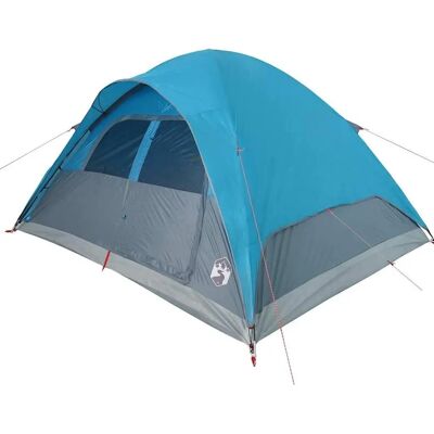 vidaXL Koepelfamilietent 6 Persoons Blauw Waterdicht - Tent vidaXL Koepelfamilietent 6 Persoons Blauw Waterdicht - Tent