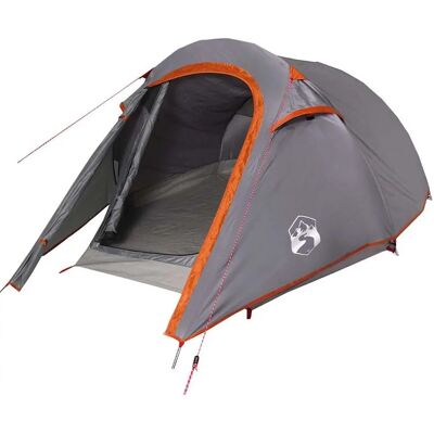vidaXL Tenda túnel 2 pessoas Cinza e Laranja Impermeável vidaXL Tenda túnel 2 pessoas Cinza e Laranja Impermeável