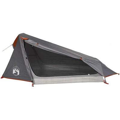 vidaXL Tente tunnel 1 Personne Gris Orange Étanche - Tente de camping - Publicité vidaXL Tente tunnel 1 Personne Gris Orange Étanche - Tente de camping - Publicité