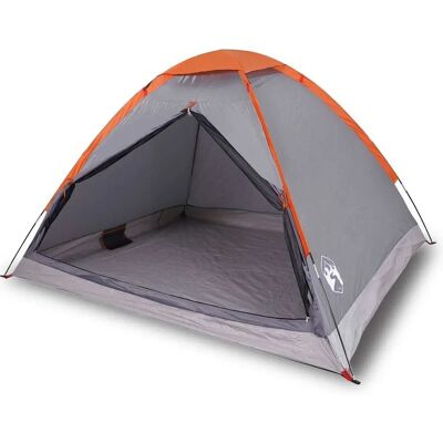 Tente de camping en dôme vidaXL imperméable pour 2 personnes gris et orange - Publicité Tente de camping en dôme vidaXL imperméable pour 2 personnes gris et orange - Publicité