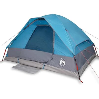 Tente de camping en dôme bleu vidaXL pour 2-4 personnes - Imperméable Tente de camping en dôme bleu vidaXL pour 2-4 personnes - Imperméable
