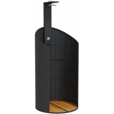 vidaXL Ulkokäymälä - Musta 100x100x241.5 cm Poly Rattan & Akasia Wood vidaXL Ulkokäymälä - Musta 100x100x241.5 cm Poly Rattan & Akasia Wood