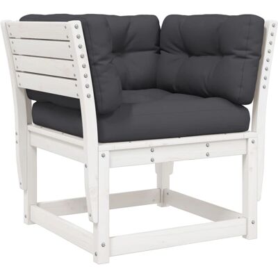 vidaXL 844675 Weiße Kiefernholz Gartensofa & Stuhl vidaXL 844675 Weiße Kiefernholz Gartensofa & Stuhl