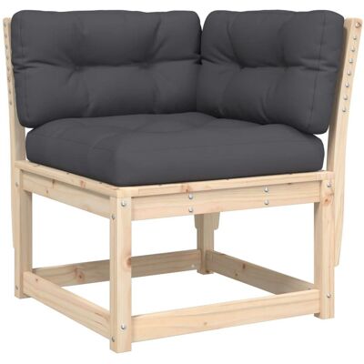 vidaXL Terrassen-Sofa - Langlebiges Kiefernholz - Modulares Design - Witterungsbeständig - Garteneinrichtung vidaXL Terrassen-Sofa - Langlebiges Kiefernholz - Modulares Design - Witterungsbeständig - Garteneinrichtung
