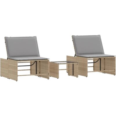 VidaXL Gartensessel - Grau - Gepolsterter Sitz - Polyrattan VidaXL Gartensessel - Grau - Gepolsterter Sitz - Polyrattan