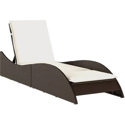 Chaise de jardin VidaXL - Relaxation en rotin - Crème/Blanc - Publicité Chaise de jardin VidaXL - Relaxation en rotin - Crème/Blanc - Publicité