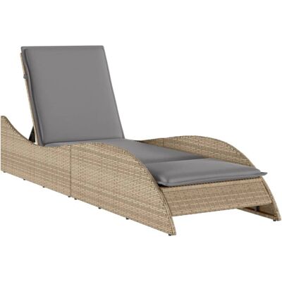 vidaXL Outdoor Stuhl - Verstellbarer Polyrattan Lounge - Stahlgrau vidaXL Outdoor Stuhl - Verstellbarer Polyrattan Lounge - Stahlgrau