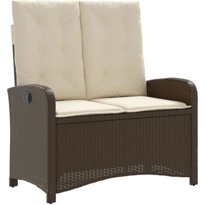 vidaXL Garten-Recliner mit Kissen - Verstellbarer Rattan-Sessel vidaXL Garten-Recliner mit Kissen - Verstellbarer Rattan-Sessel
