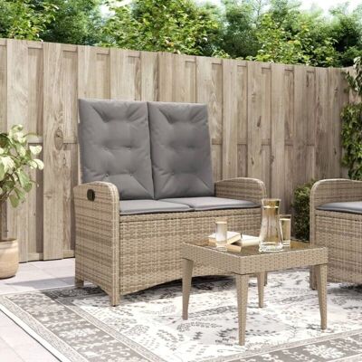 Vidaxl Gartensessel mit Kissen - Gartenliege Vidaxl Gartensessel mit Kissen - Gartenliege