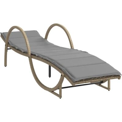 vidaXL Gartenmöbel-Set mit 2 Liegen und Tisch - Beige vidaXL Gartenmöbel-Set mit 2 Liegen und Tisch - Beige