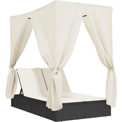vidaXL Sillón doble para exteriores - Ratán sintético resistente a la intemperie vidaXL Sillón doble para exteriores - Ratán sintético resistente a la intemperie