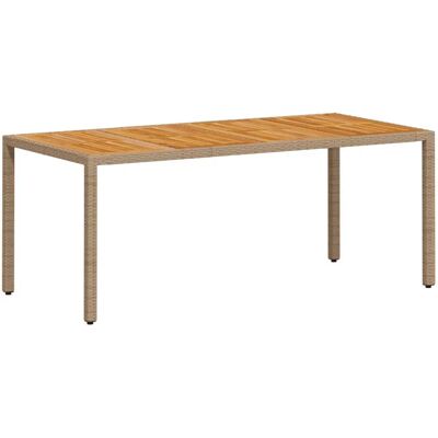 vidaXL Mebel ogrodowy beż i brąz - Stół zewnętrzny vidaXL Mebel ogrodowy beż i brąz - Stół zewnętrzny
