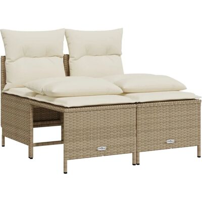 vidaXL Gartenmöbel-Set - Beige, PE Rattan, 4-teilig vidaXL Gartenmöbel-Set - Beige, PE Rattan, 4-teilig