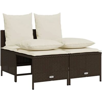 Zestaw Mebli Ogrodowych VidaXL - Brązowy - Sofa Ogrodowa 4 szt. Zestaw Mebli Ogrodowych VidaXL - Brązowy - Sofa Ogrodowa 4 szt.