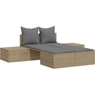 VidaXL Outdoor Chair - Grau - Gepolsterter Sitz, Polyrattan VidaXL Outdoor Chair - Grau - Gepolsterter Sitz, Polyrattan