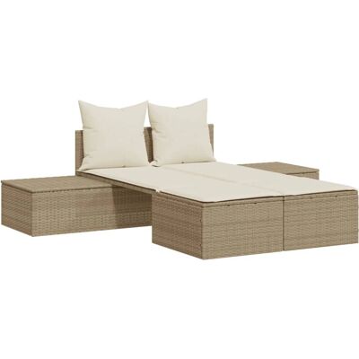 vidaXL Outdoor Stuhl - Langlebiges Polyrattan, Stahl, Creme - Gartensessel vidaXL Outdoor Stuhl - Langlebiges Polyrattan, Stahl, Creme - Gartensessel