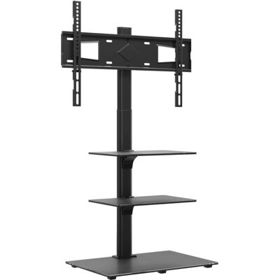 vidaXL Mueble de esquina negro 3 niveles 32-65 pulgadas giratorio vidaXL Mueble de esquina negro 3 niveles 32-65 pulgadas giratorio