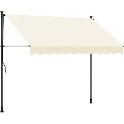 vidaXL Markise - uittrekbaar - 250x150 - stof - en - staal - crèmekleurig - Markise vidaXL Markise - uittrekbaar - 250x150 - stof - en - staal - crèmekleurig - Markise