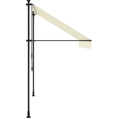 vidaXL - Luifel - uittrekbaar - 300x150 - cm - stof - en - staal - crèmekleurig - Markise retractable vidaXL - Luifel - uittrekbaar - 300x150 - cm - stof - en - staal - crèmekleurig - Markise retractable