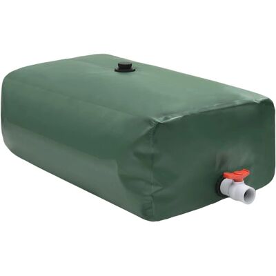 vidaXL 1000L Réservoir d'eau pliable vert avec robinet - Stockage d'eau vidaXL 1000L Réservoir d'eau pliable vert avec robinet - Stockage d'eau