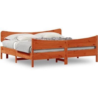 vidaXL 3216374 Super King Bettgestell - Bettgestell, Naturkiefer, Rustikal vidaXL 3216374 Super King Bettgestell - Bettgestell, Naturkiefer, Rustikal