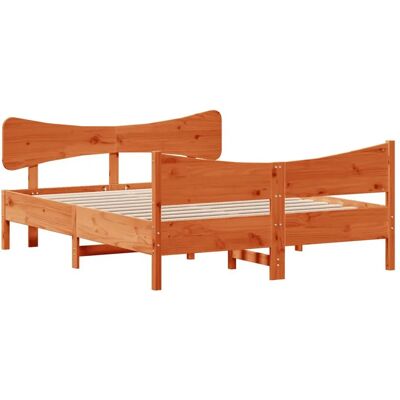 vidaXL 3216377 Bettgestell - Kiefernholz - 160x200cm vidaXL 3216377 Bettgestell - Kiefernholz - 160x200cm