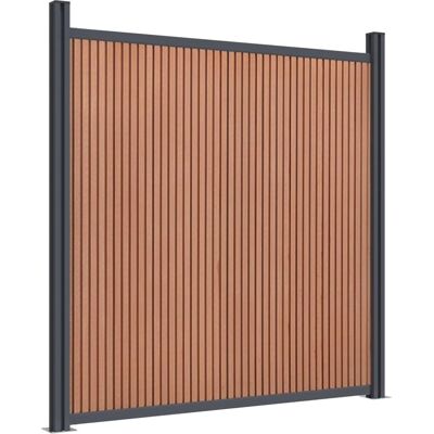 vidaXL Zaunelement mit 2 Pfosten Braun 180x186 cm WPC - Zaunelement vidaXL Zaunelement mit 2 Pfosten Braun 180x186 cm WPC - Zaunelement
