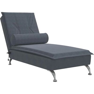 vidaXL Massage Chaiselongue - Mørkegrå - Komfort, Vibrationsmassage, Moderne vidaXL Massage Chaiselongue - Mørkegrå - Komfort, Vibrationsmassage, Moderne